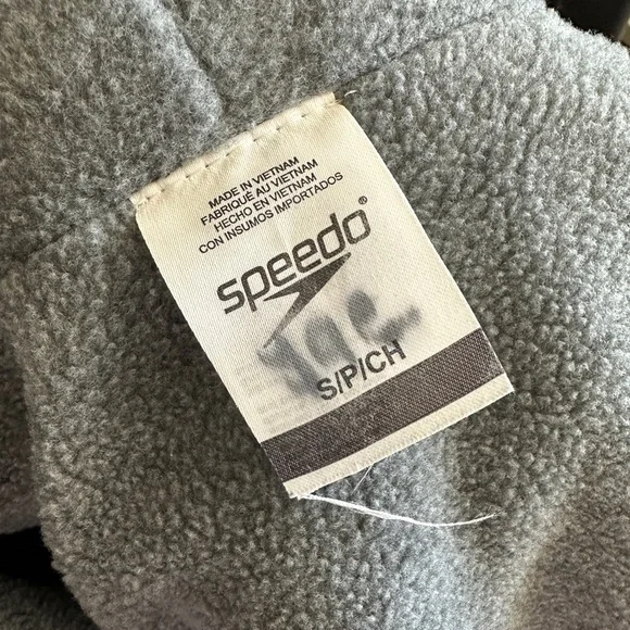 SPEEDO Unisex Team Parka Swim Coverup Hoodie in Black Sz. Small - Picture 11 of 12